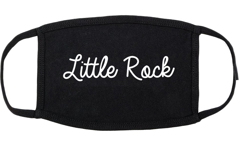 Little Rock Arkansas AR Script Cotton Face Mask Black