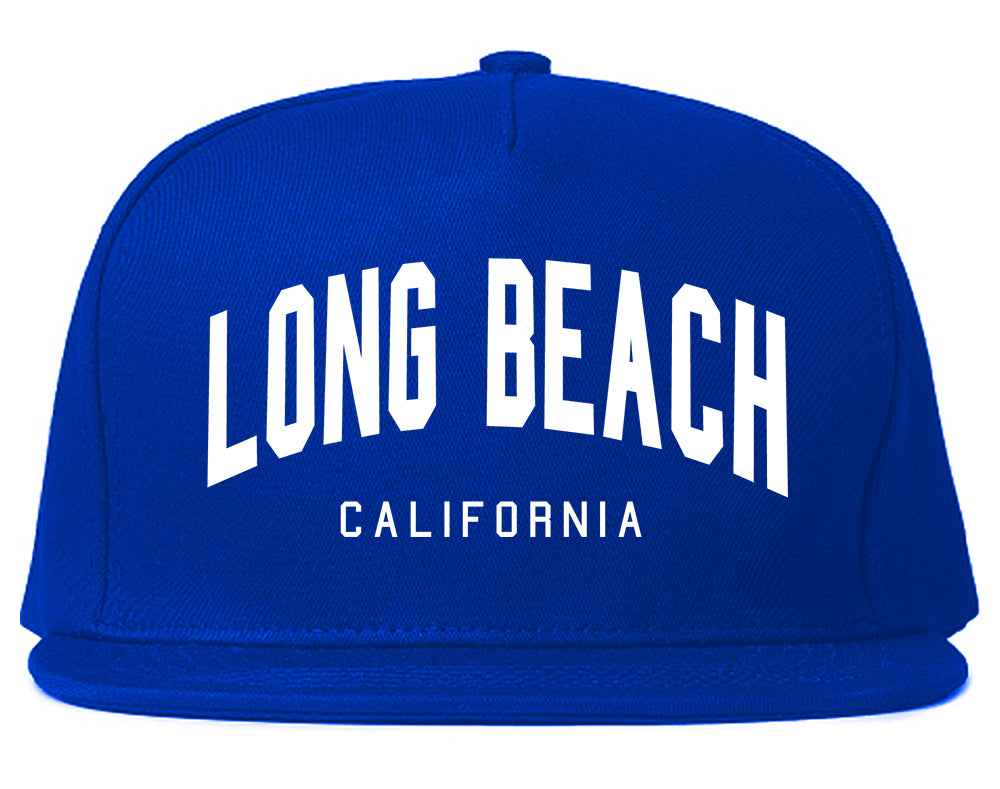 Long Beach California ARCH Mens Snapback Hat Royal Blue