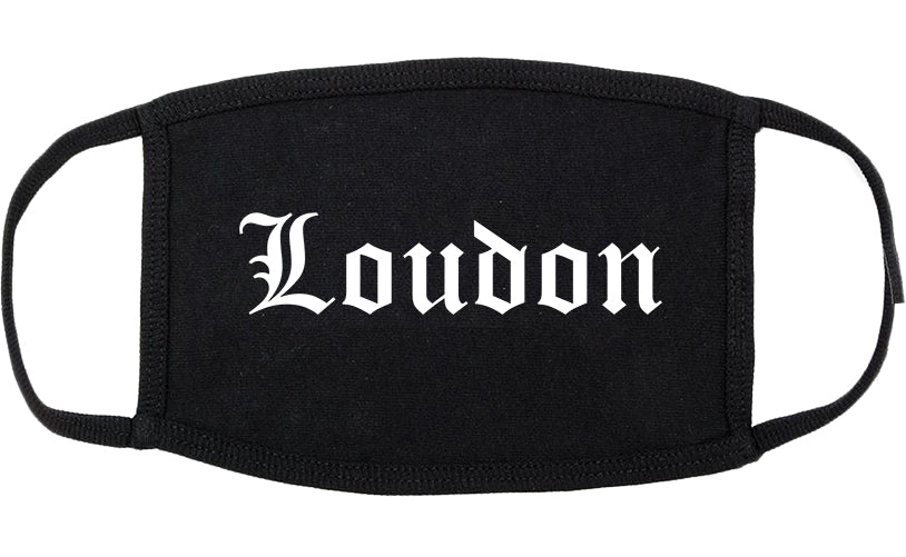 Loudon Tennessee TN Old English Cotton Face Mask Black