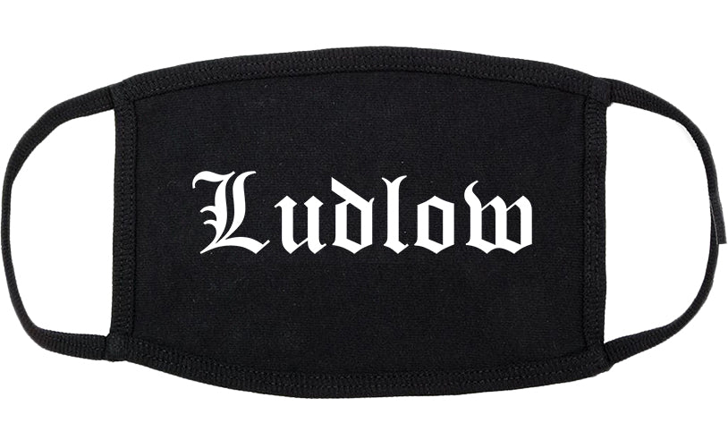 Ludlow Kentucky KY Old English Cotton Face Mask Black