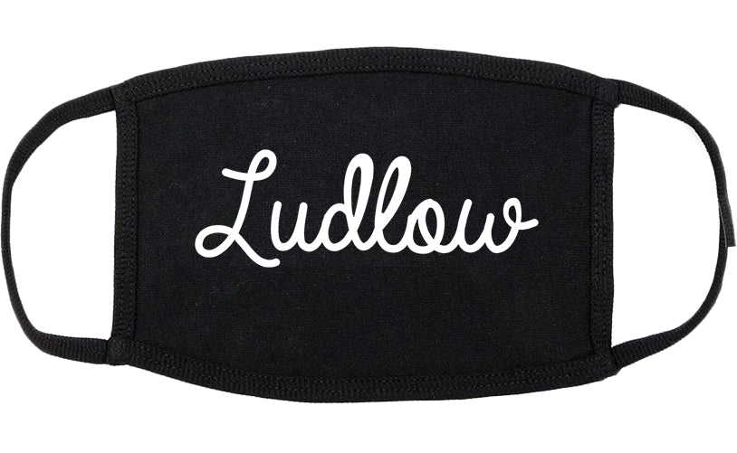 Ludlow Kentucky KY Script Cotton Face Mask Black