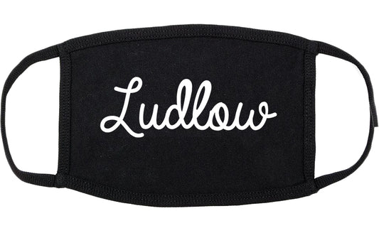 Ludlow Kentucky KY Script Cotton Face Mask Black