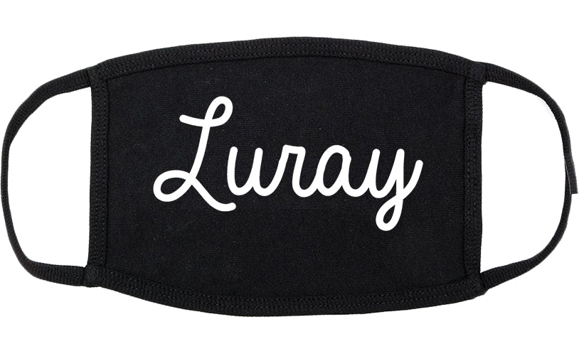Luray Virginia VA Script Cotton Face Mask Black