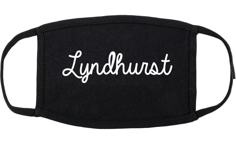 Lyndhurst Ohio OH Script Cotton Face Mask Black