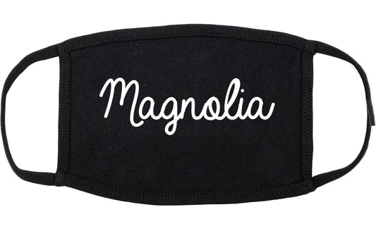 Magnolia Arkansas AR Script Cotton Face Mask Black