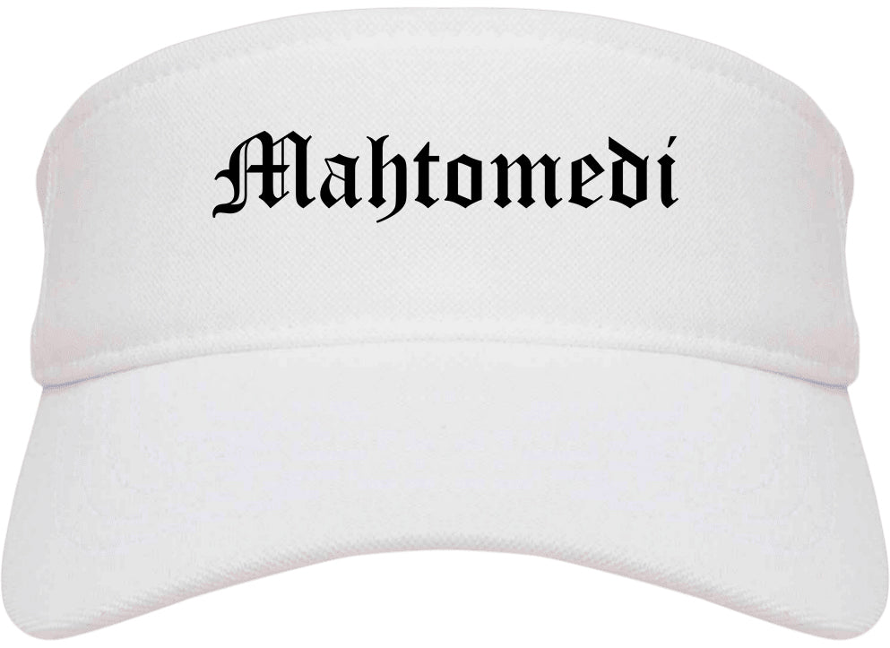 Mahtomedi Minnesota MN Old English Mens Visor Cap Hat White