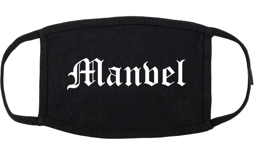 Manvel Texas TX Old English Cotton Face Mask Black