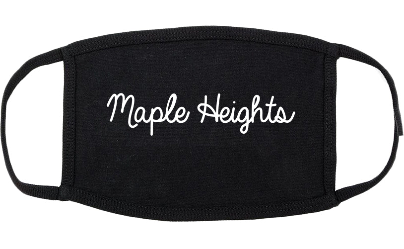 Maple Heights Ohio OH Script Cotton Face Mask Black
