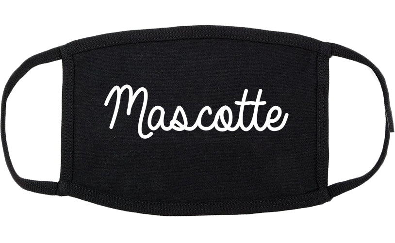Mascotte Florida FL Script Cotton Face Mask Black