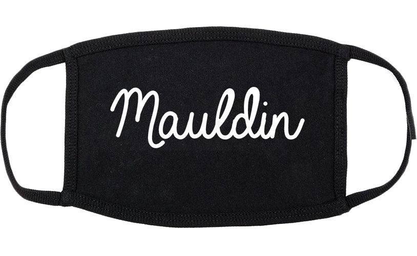 Mauldin South Carolina SC Script Cotton Face Mask Black