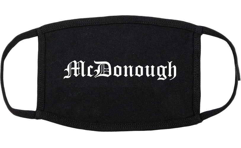 McDonough Georgia GA Old English Cotton Face Mask Black