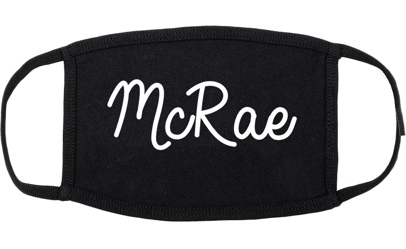 McRae Georgia GA Script Cotton Face Mask Black