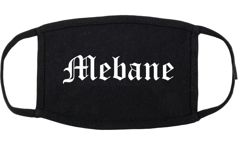 Mebane North Carolina NC Old English Cotton Face Mask Black