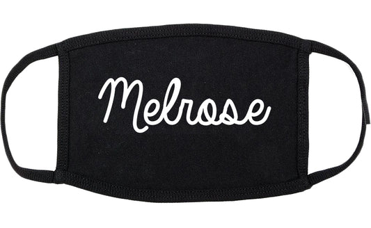 Melrose Massachusetts MA Script Cotton Face Mask Black