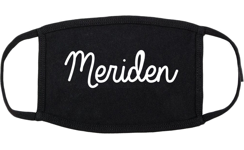 Meriden Connecticut CT Script Cotton Face Mask Black