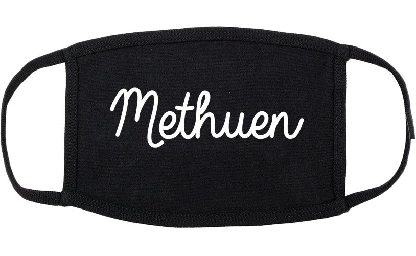 Methuen Massachusetts MA Script Cotton Face Mask Black