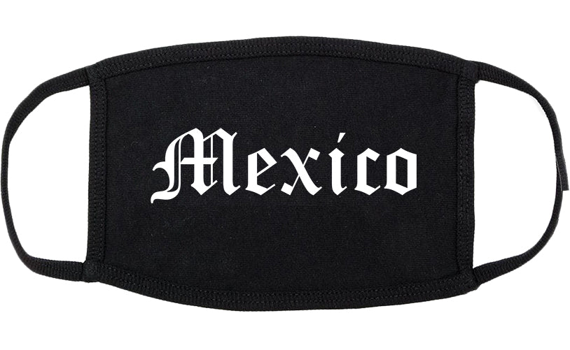 Mexico Missouri MO Old English Cotton Face Mask Black
