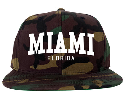 Miami Florida Arch Mens Snapback Hat Camo