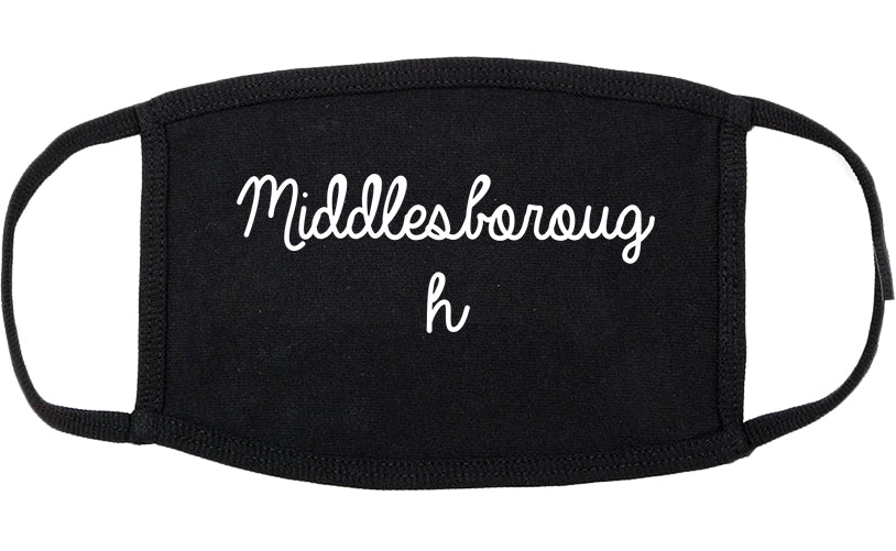 Middlesborough Kentucky KY Script Cotton Face Mask Black