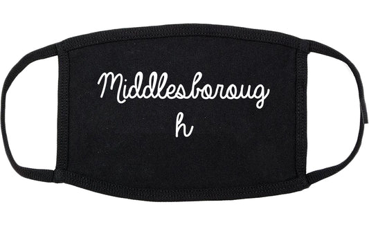 Middlesborough Kentucky KY Script Cotton Face Mask Black