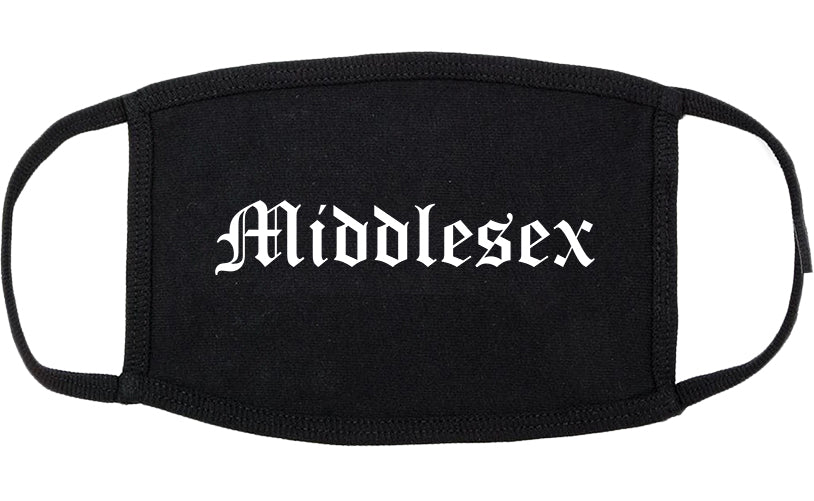 Middlesex New Jersey NJ Old English Cotton Face Mask Black