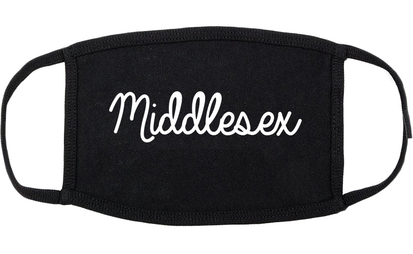Middlesex New Jersey NJ Script Cotton Face Mask Black