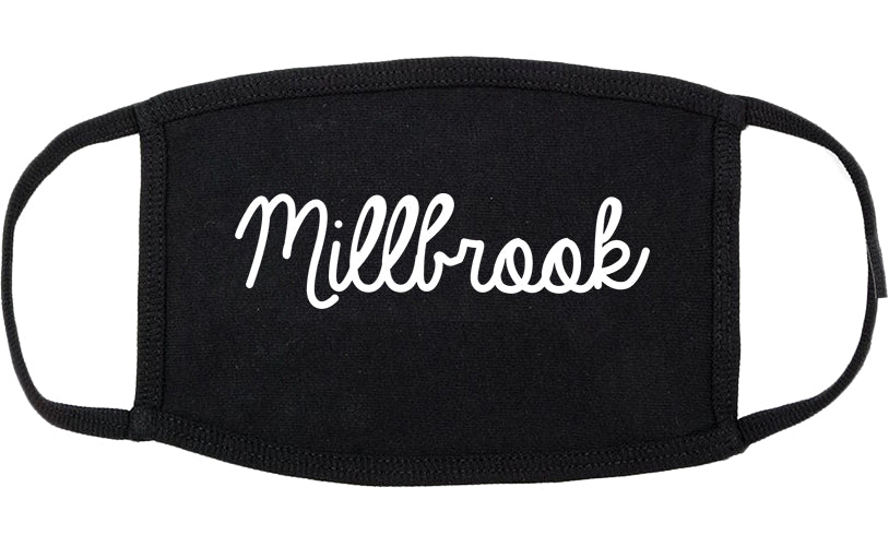Millbrook Alabama AL Script Cotton Face Mask Black
