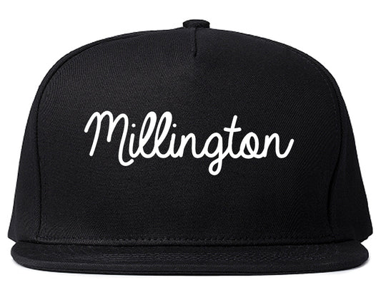 Millington Tennessee TN Script Mens Snapback Hat Black