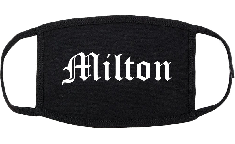 Milton Florida FL Old English Cotton Face Mask Black