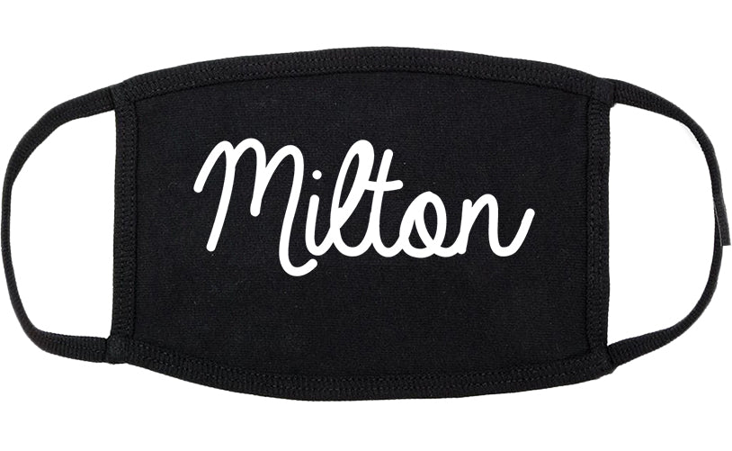 Milton Washington WA Script Cotton Face Mask Black
