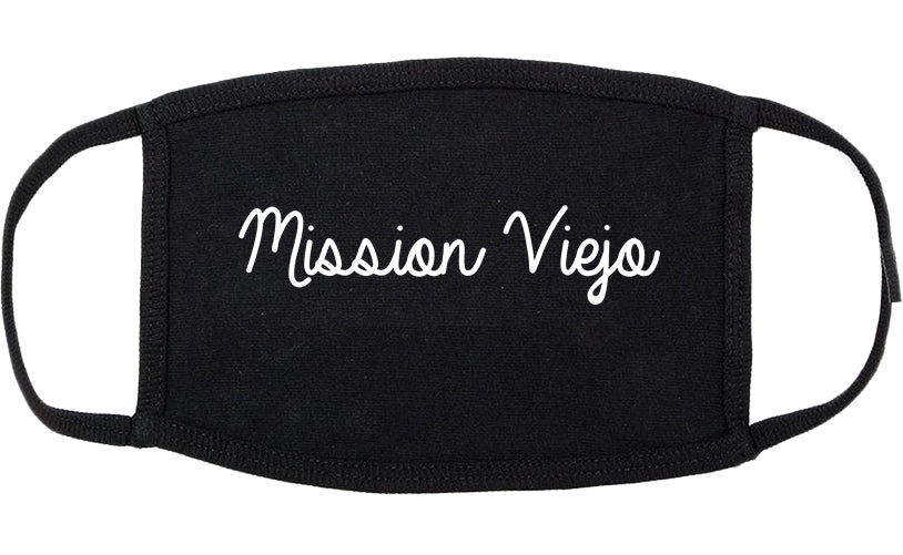 Mission Viejo California CA Script Cotton Face Mask Black