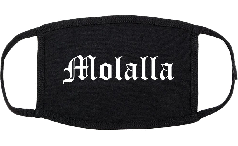Molalla Oregon OR Old English Cotton Face Mask Black