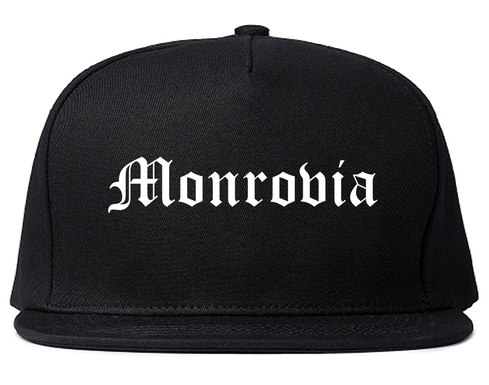 Monrovia California CA Old English Mens Snapback Hat Black