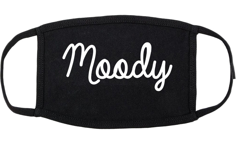 Moody Alabama AL Script Cotton Face Mask Black