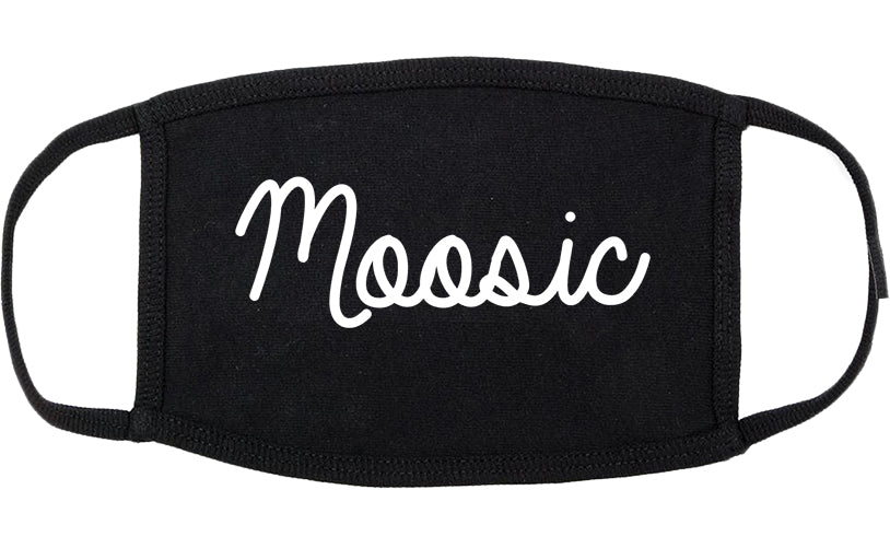 Moosic Pennsylvania PA Script Cotton Face Mask Black