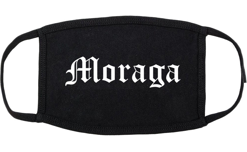 Moraga California CA Old English Cotton Face Mask Black