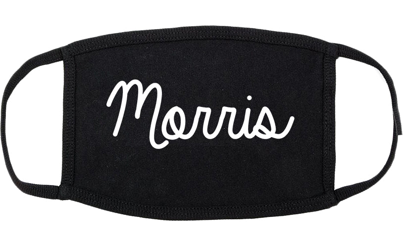 Morris Minnesota MN Script Cotton Face Mask Black