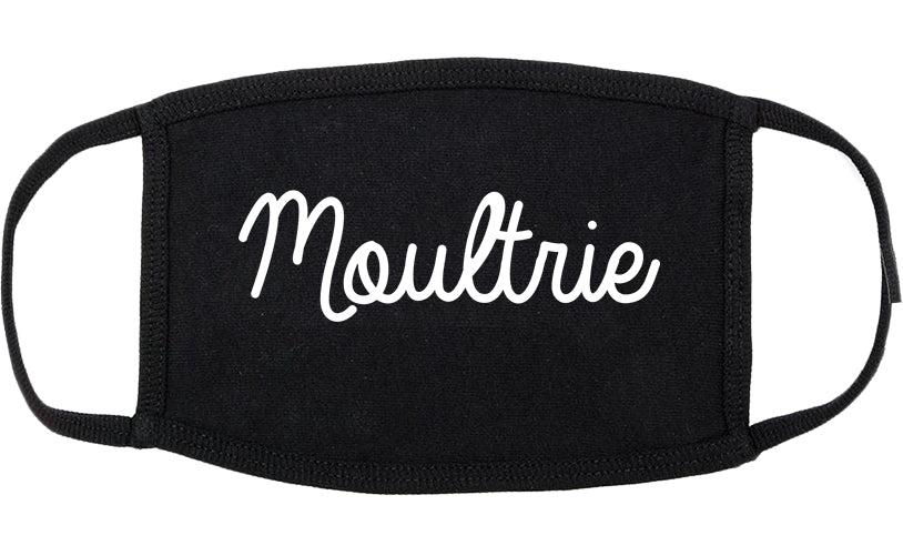 Moultrie Georgia GA Script Cotton Face Mask Black