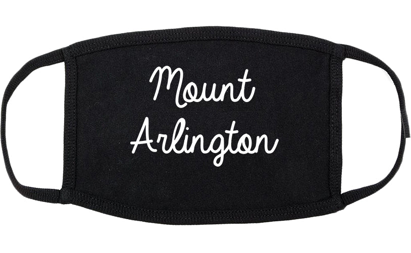 Mount Arlington New Jersey NJ Script Cotton Face Mask Black