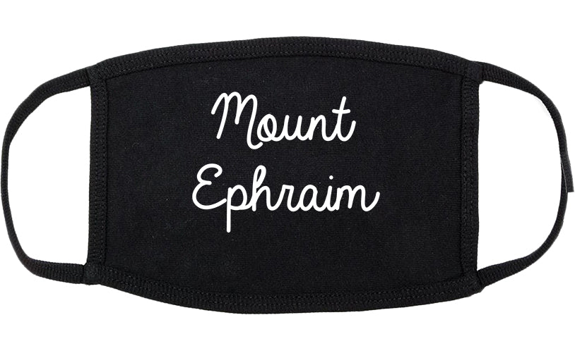 Mount Ephraim New Jersey NJ Script Cotton Face Mask Black