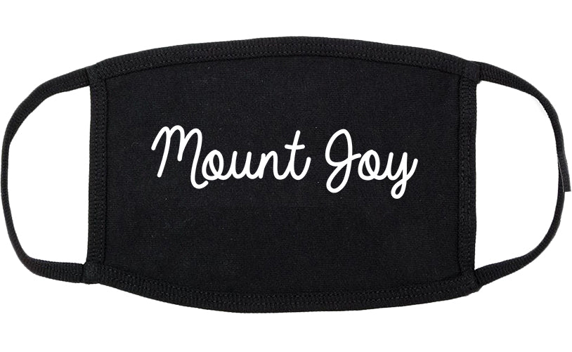 Mount Joy Pennsylvania PA Script Cotton Face Mask Black