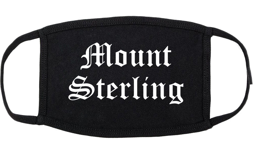 Mount Sterling Kentucky KY Old English Cotton Face Mask Black