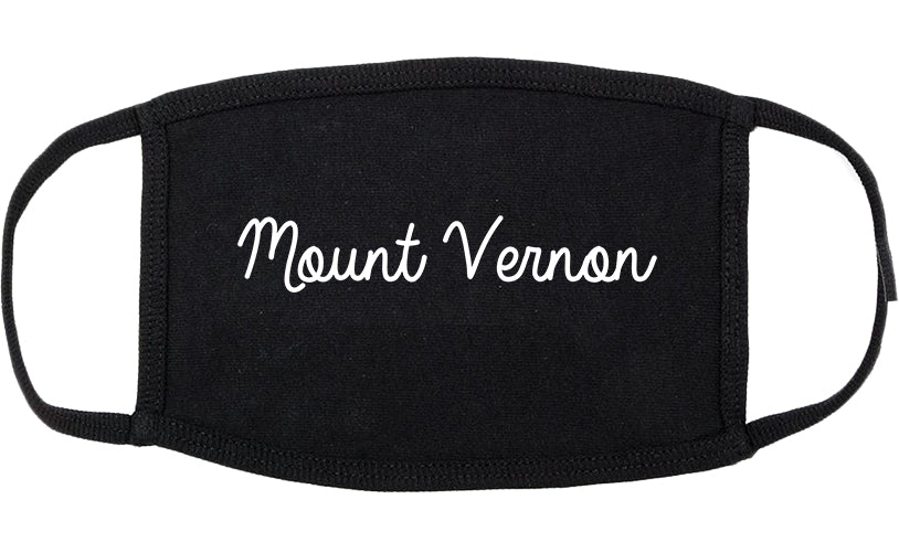 Mount Vernon Washington WA Script Cotton Face Mask Black