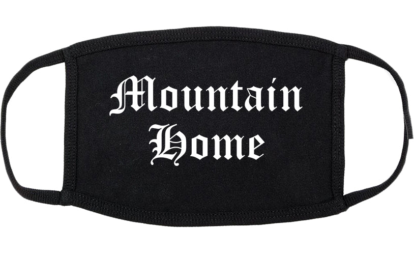 Mountain Home Arkansas AR Old English Cotton Face Mask Black