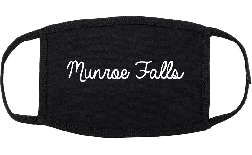 Munroe Falls Ohio OH Script Cotton Face Mask Black