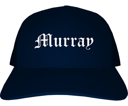 Murray Kentucky KY Old English Mens Trucker Hat Cap Navy Blue