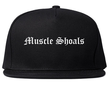 Muscle Shoals Alabama AL Old English Mens Snapback Hat Black