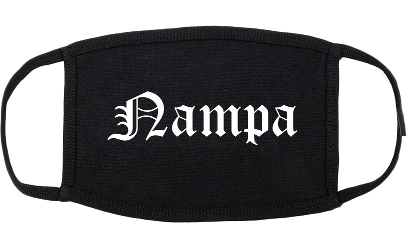 Nampa Idaho ID Old English Cotton Face Mask Black