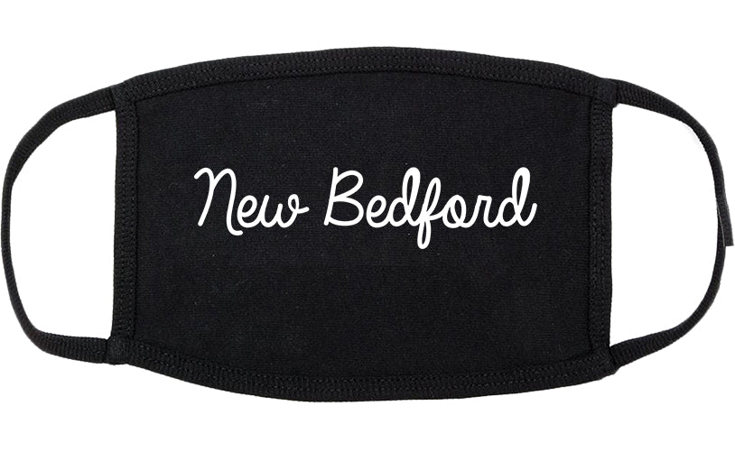 New Bedford Massachusetts MA Script Cotton Face Mask Black