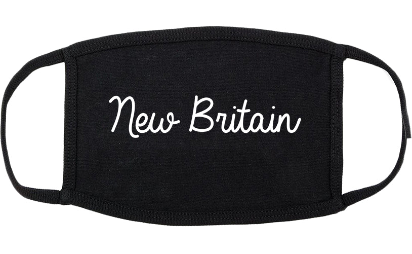 New Britain Connecticut CT Script Cotton Face Mask Black